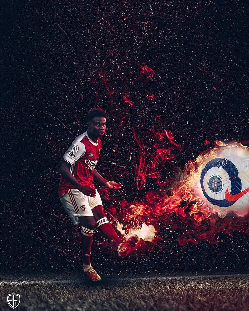 wallpaper 4k Bukayo Saka